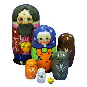 Матрешка Сказка Колобок (7 в 1) (RNToys) 