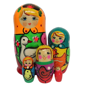 Матрешка Подворье (5 в 1) (RNToys)