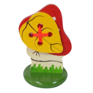 Мухомор с листиком шнуровка на подст.(RNToys)