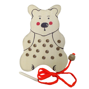 Медвежонок-шнуровка массив (RNToys)